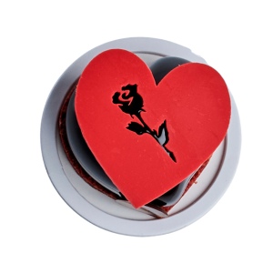 Pâtisserie coeur chocolat vanille