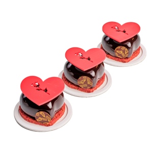Pâtisserie coeur chocolat vanille