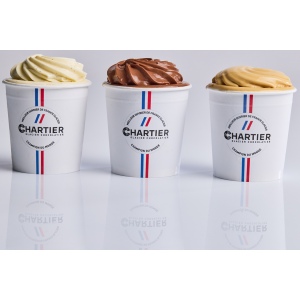 Petit pot de crème glacée caramel (110 ml)