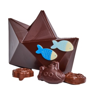 Petit bateau en chocolat