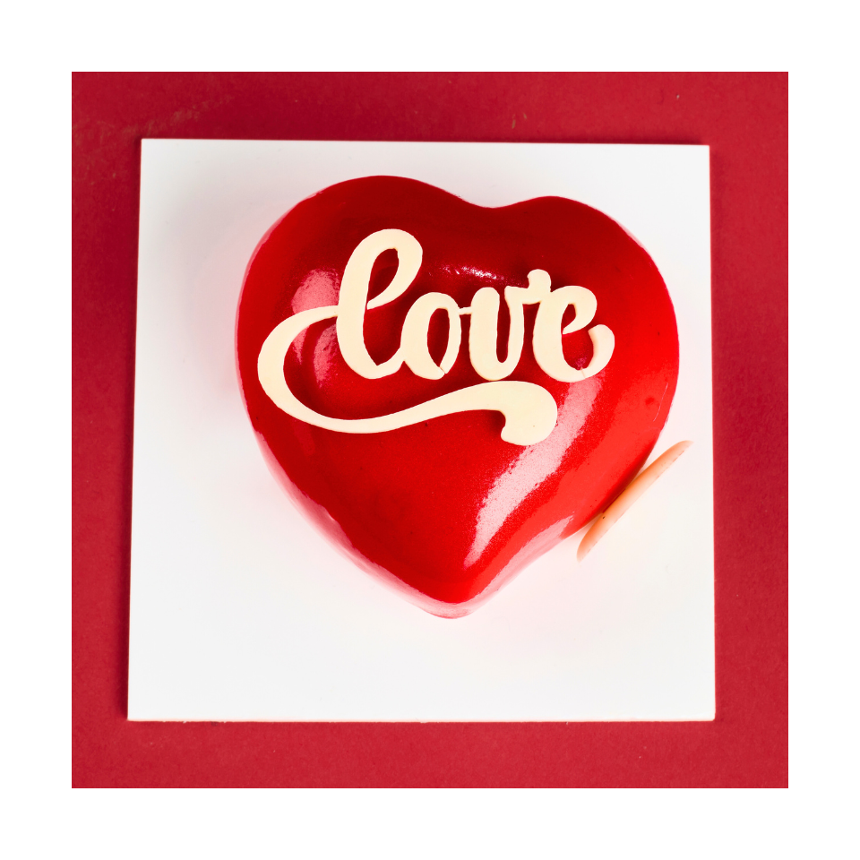 Pâtisserie coeur vanille fruits rouges