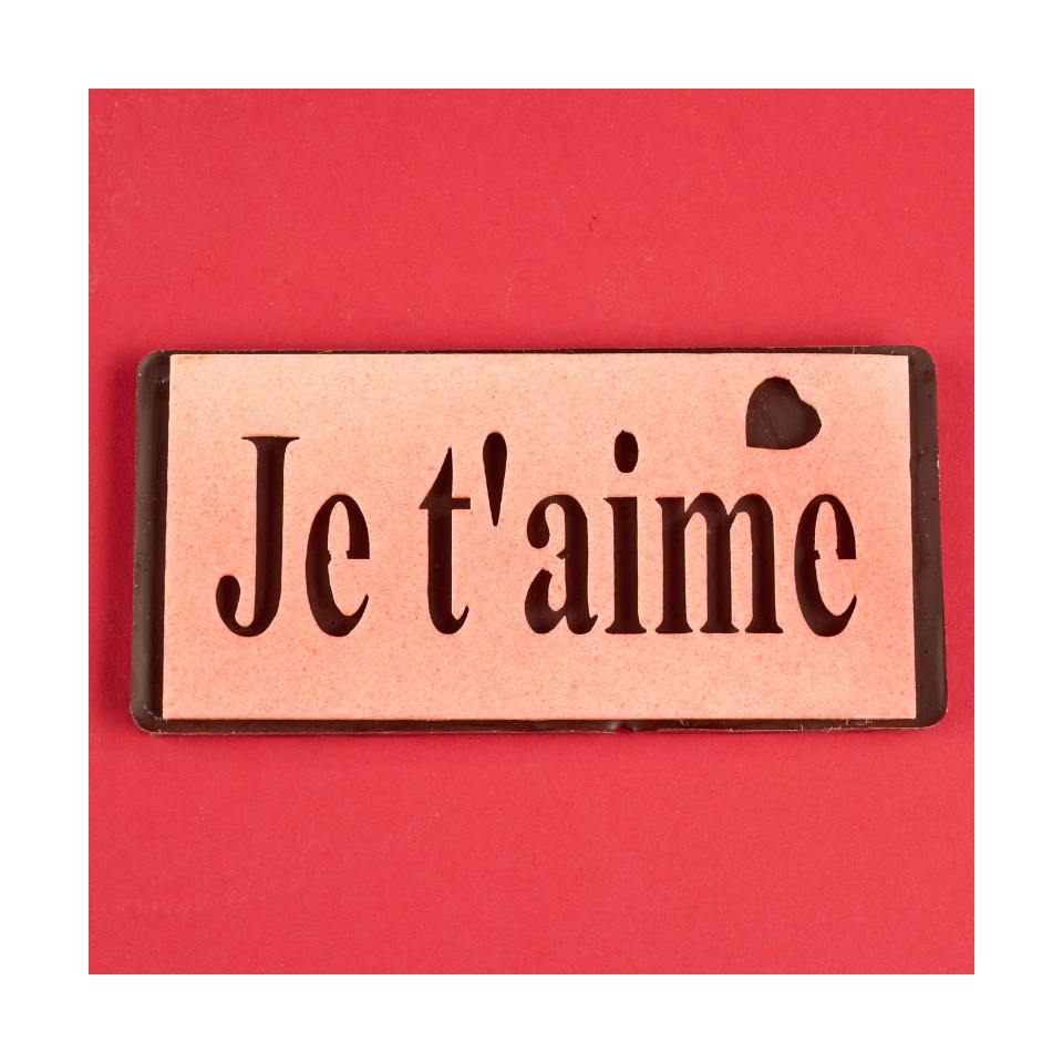 Tablette chocolat " Je t'aime"