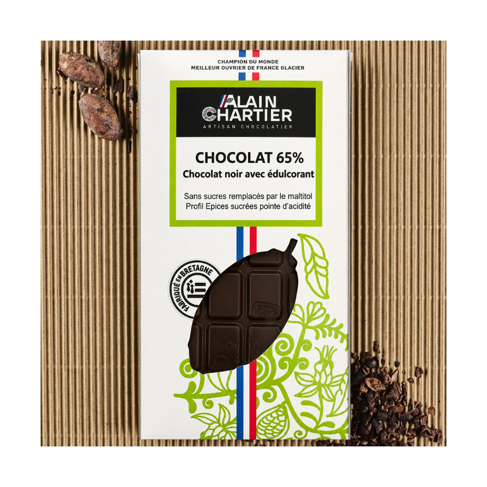 Tablette Chocolat 65 % sans sucres