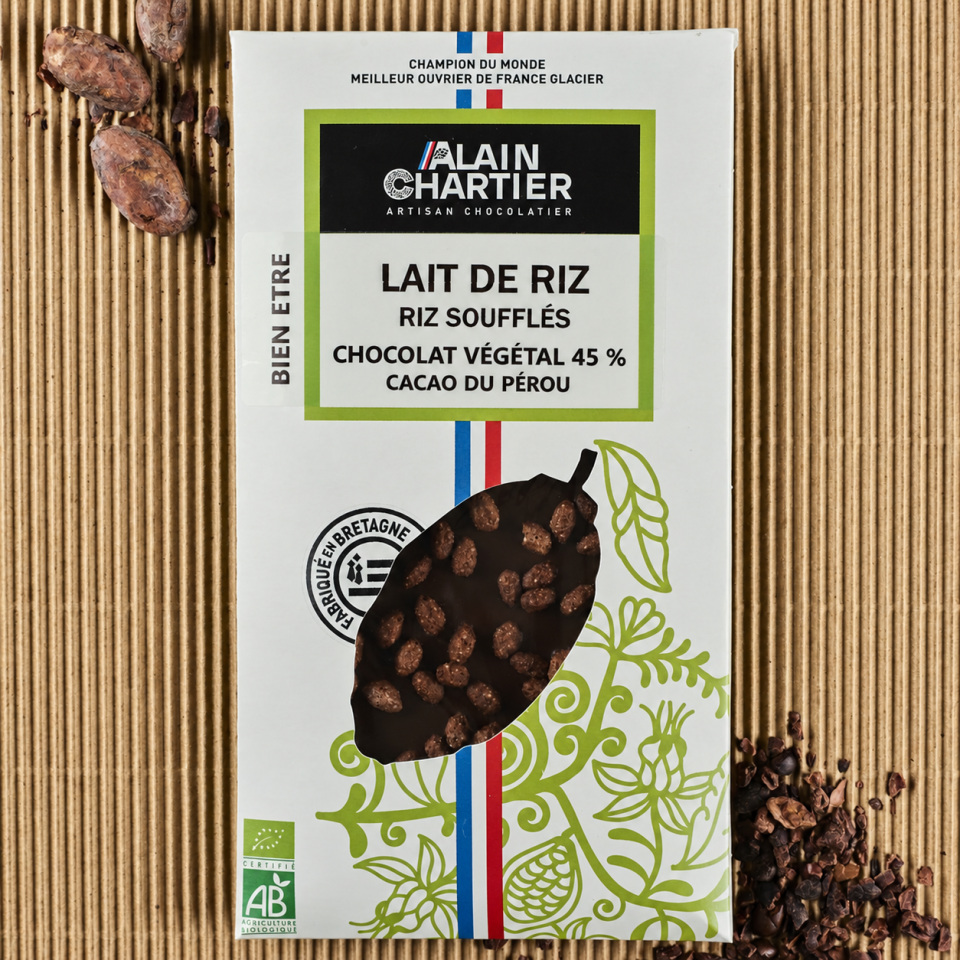 Lait Végétal Riz 45% Cacao / Riz Soufflé