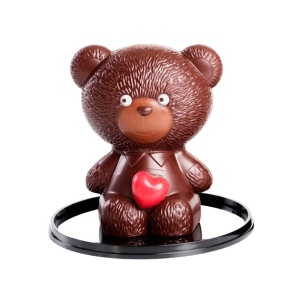 Ourson amoureux chocolat noir