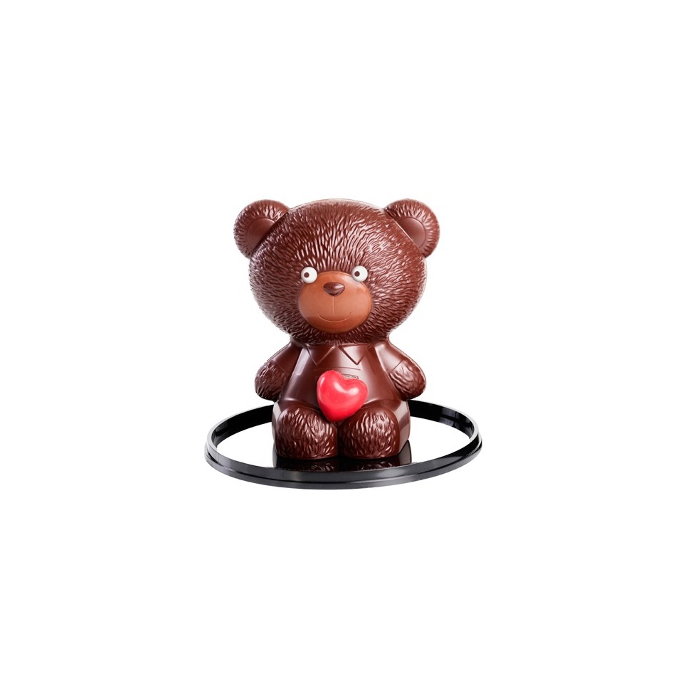 Ourson amoureux chocolat noir