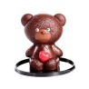 Ourson amoureux chocolat noir