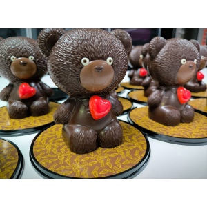 Ourson amoureux chocolat noir
