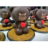Ourson amoureux chocolat noir
