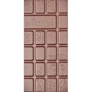 Tablette chocolat lait bio artisanal, Pérou 39% crêpes dentelles| Alain CHARTIER